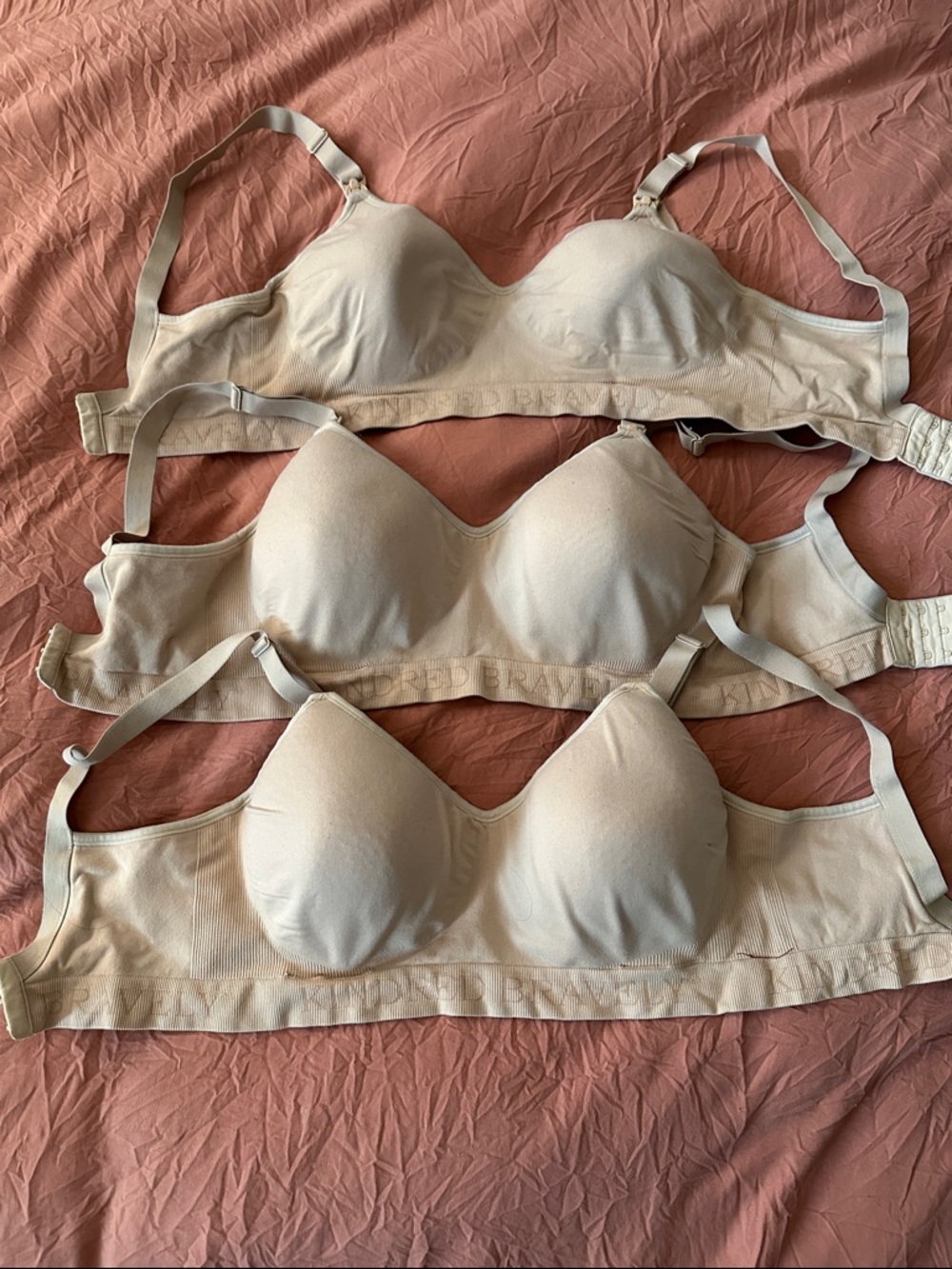 Kindred Bravely Light Beige Wireless Everyday Maternity/Nursing Bra - 4 Pack